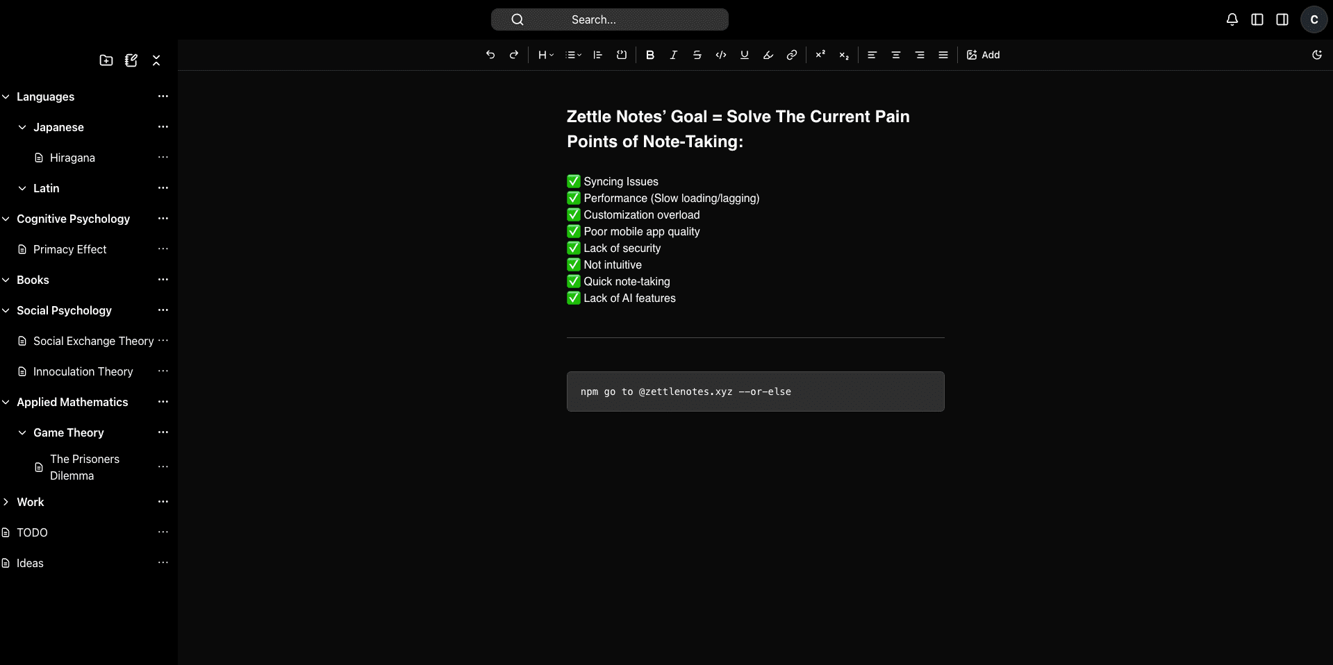 Zettle App Screenshot